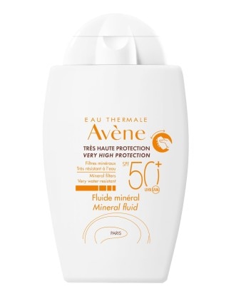 Kem chống nắng vật lý Eau Thermale Avène UV Mineral Fluid SPF50+ 40ml bảo vệ da khỏi tia UVA, UVB & dưỡng ẩm da nhạy cảm