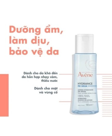 Nước dưỡng ẩm làm mềm da Avène HYDRANCE Pre-serum Hydrating cho da nhạy cảm, da khô, mất nước 100ml