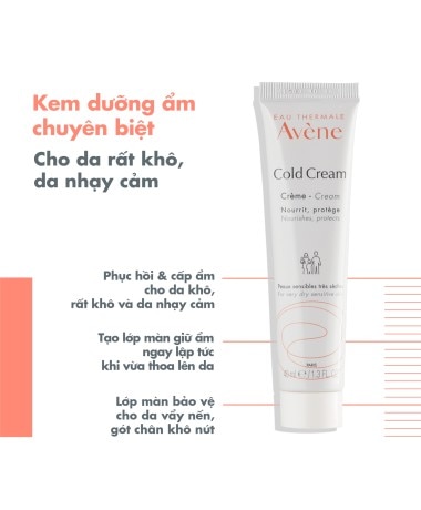 Kem dưỡng ẩm chuyên biệt Eau Thermale Avène COLD CREAM 100ml giúp giảm khô da dành cho da rất khô và da nhạy cảm