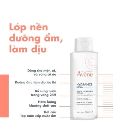 Nước cân bằng dưỡng ẩm Eau Thermale Avène HYDRANCE Deep Moist Lotion 100/200ml cho da hỗn hợp, da khô và nhạy cảm