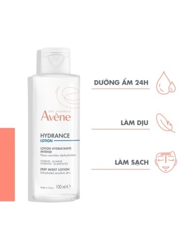 Nước cân bằng dưỡng ẩm Eau Thermale Avène HYDRANCE Deep Moist Lotion 100/200ml cho da hỗn hợp, da khô và nhạy cảm