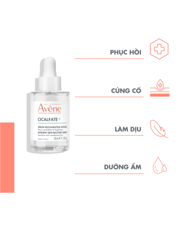 Tinh chất phục hồi Eau Thermale Avène CICALFATE+ Intensive Skin Serum 30ml giúp làm dịu và phục hồi làn da nhạy cảm kích ứng