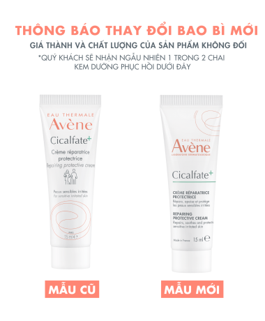 Kem phục hồi Eau Thermale Avène CICALFATE+ Repairing Protective Cream 15/40/100ml giúp làm lành da, làm dịu tổn thương trên da