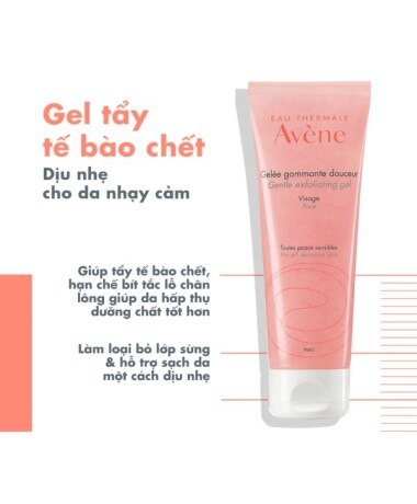 Gel tẩy tế bào chết Eau Thermale Avène ESSENTIEL Gentle Exfoliating Gel 75ml làm mịn da kể cả da nhạy cảm