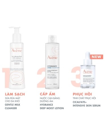 Sữa rửa mặt cho da khô Eau Thermale Avène ESSENTIEL Gentle Milk Cleanser 200ml làm sạch dịu nhẹ bụi bẩn và lớp makeup