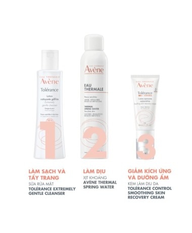 Sữa rửa mặt Eau Thermale Avène TOLERANCE Control Extremely Gentle Cleanser 200ml cho da khô nhạy cảm, da sau trị liệu