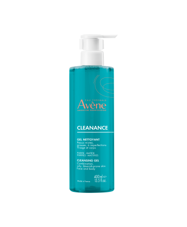 Gel rửa mặt cho da dầu mụn Eau Thermale Avène CLEANANCE Cleansing Gel 200/400ml làm sạch sâu bụi bẩn, giảm bã nhờn 