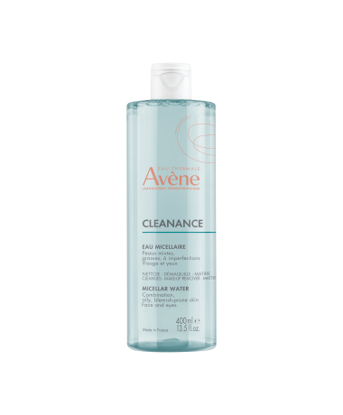 Nước tẩy trang cho da dầu mụn Eau Thermale Avène CLEANANCE Micellar Water 400ml làm sạch bụi bẩn bã nhờn, lớp trang điểm