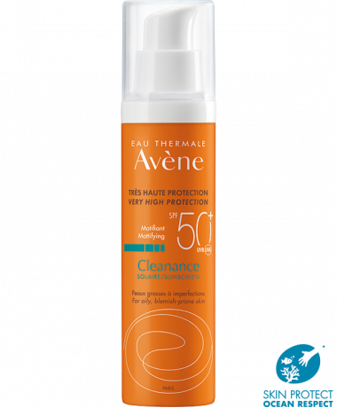 Eau Thermale Avene Cleanance SPF50+ sunscreen